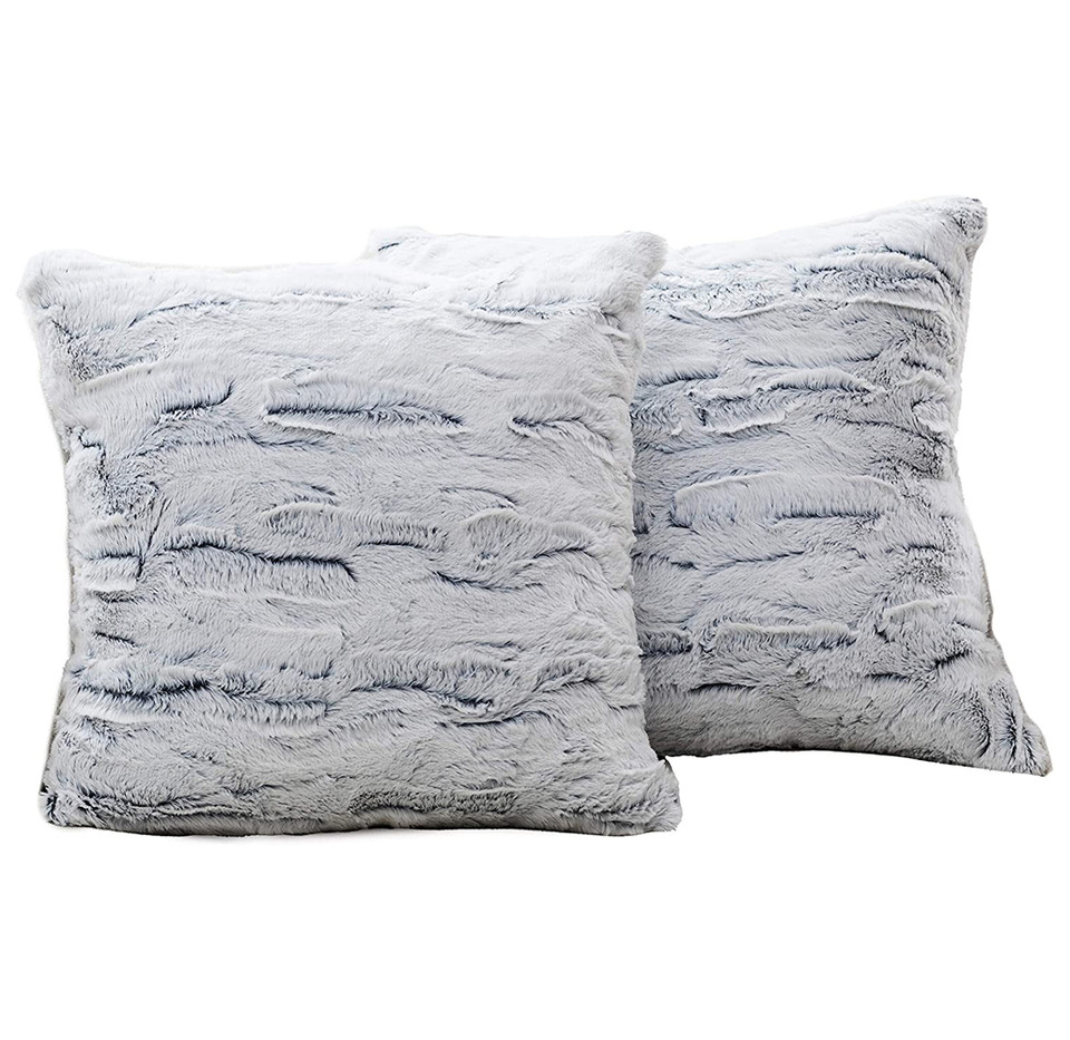 Super Soft Embossed Faux Fur Throw Pillows (Set of 2) product image