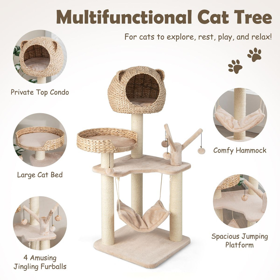 Modern Cat Tree with Natural Sisal Scratching Posts product image