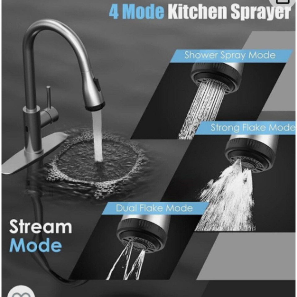 WaterSong Touchless Kitchen Faucet Sink with Smart Sensor product image