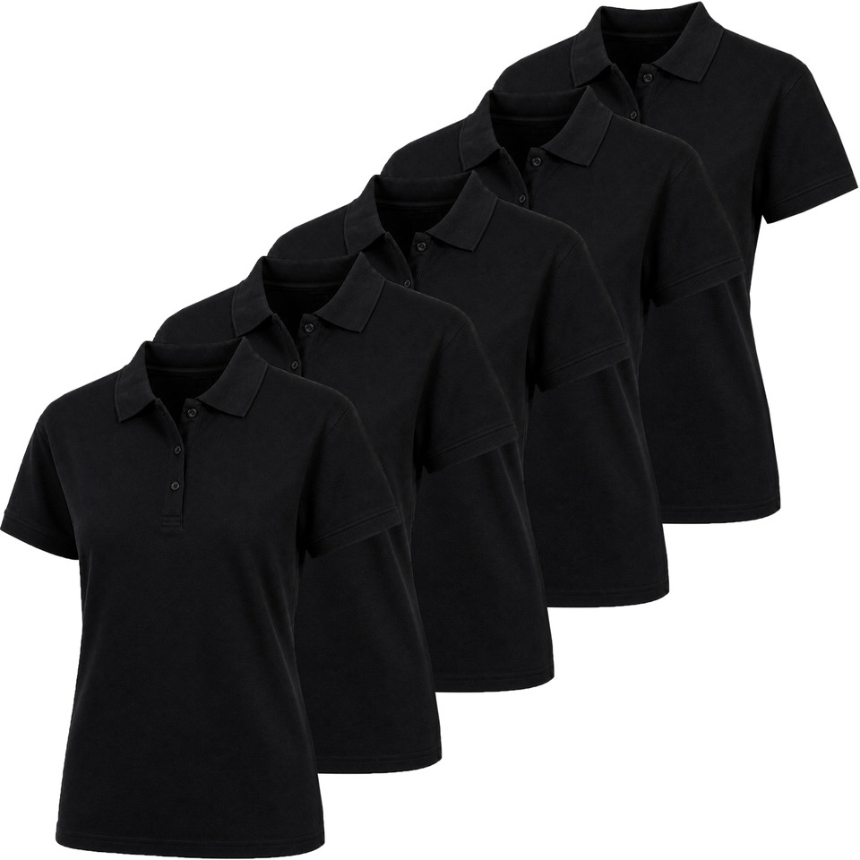 Junior's Short Sleeve School Uniform  Pique Polo Shirt (5-Pack) product image
