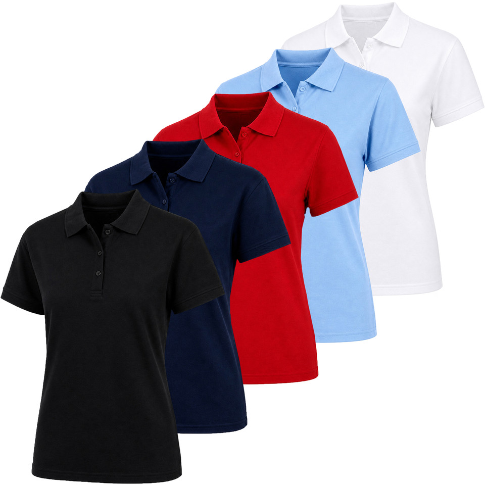 Junior's Short Sleeve School Uniform  Pique Polo Shirt (5-Pack) product image