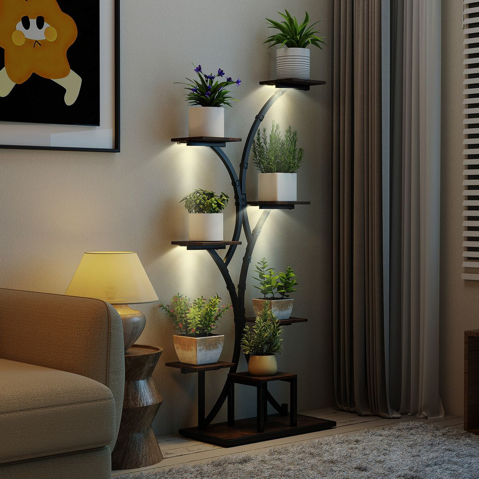 8-Tier Corner Metal Plant Shelf (1 or 2-Pack) product image