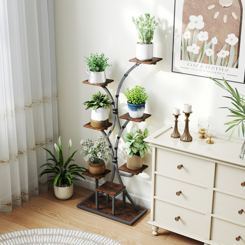 8-Tier Corner Metal Plant Shelf (1 or 2-Pack) product image