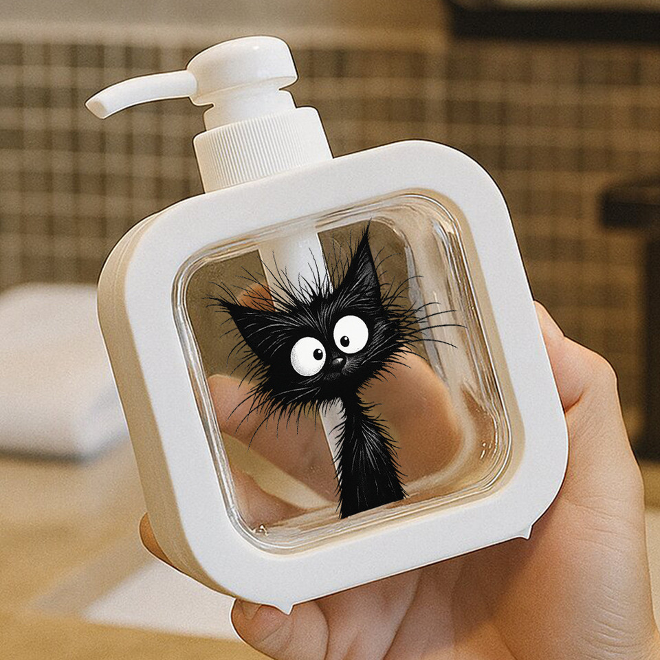 Cute Cat Print Soap Dispenser product image