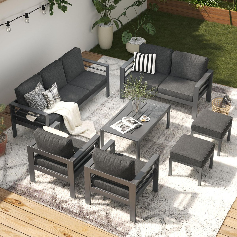 Aluminum Outdoor Patio Furniture Set with Coffee Table product image