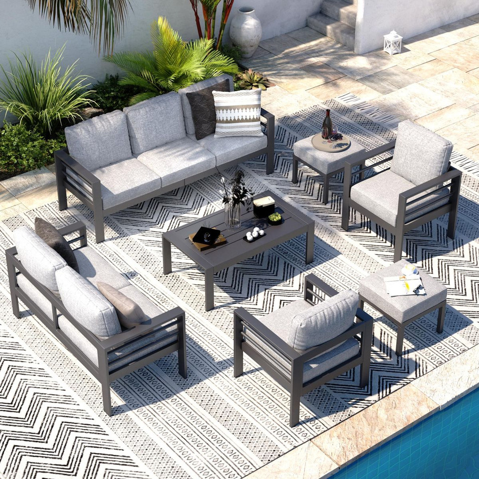 Aluminum Outdoor Patio Furniture Set with Coffee Table product image