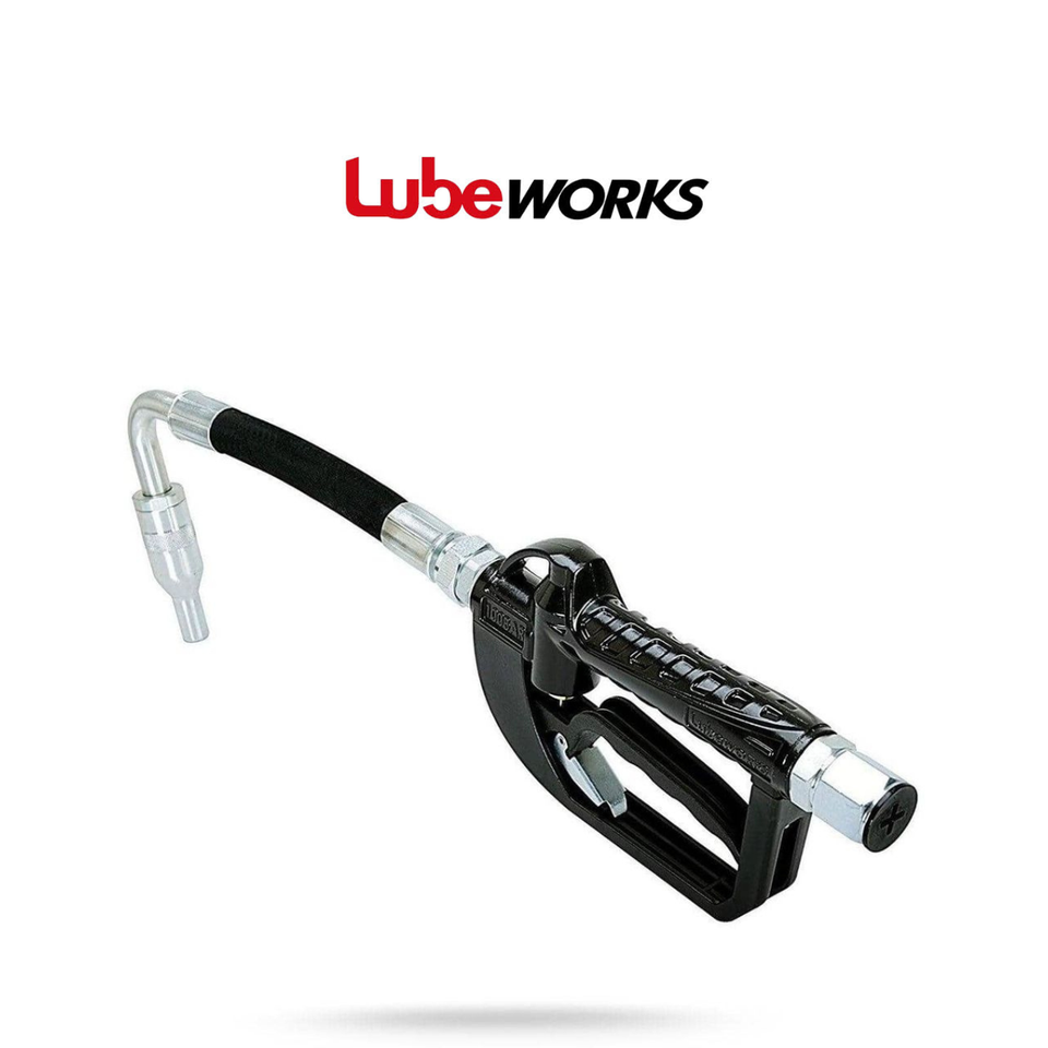 Lubeworks Oil Gun - 10GPM, 1/2" NPT Inlet, Flexible Nozzle & Locking Trigger product image