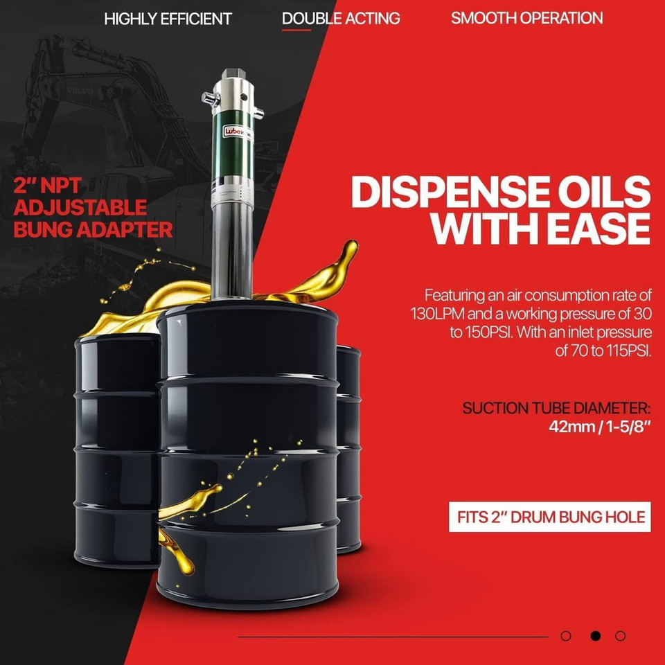 Lubeworks Oil Transfer Drum Pump Double Action 1:1  product image
