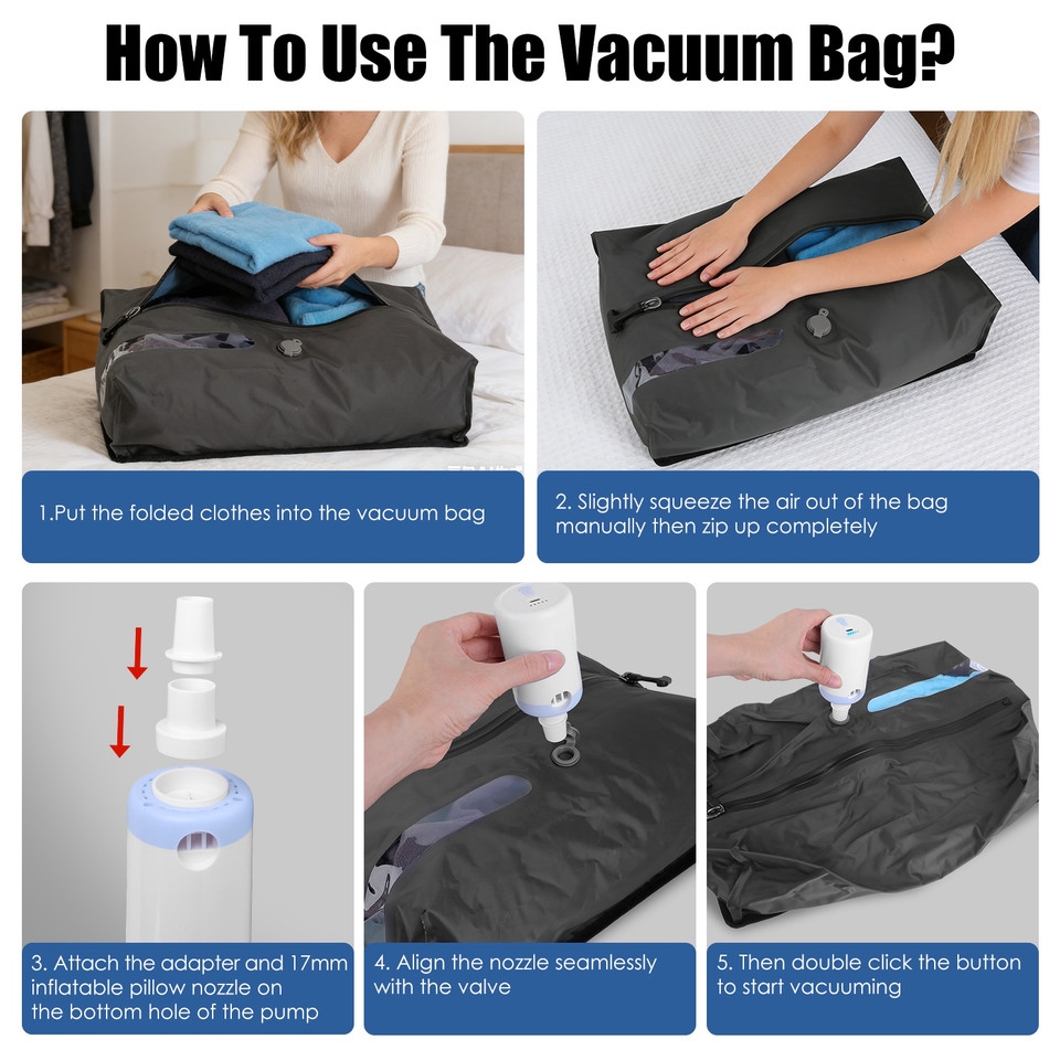 Vacuum Seal Travel Bags with Pump (2-Pack) product image