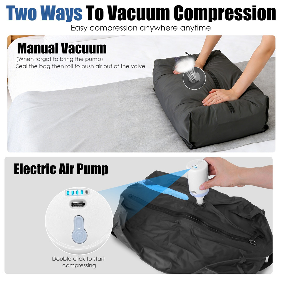 Vacuum Seal Travel Bags with Pump (2-Pack) product image