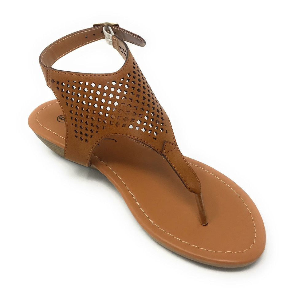 Victoria K Wedge Perforated Front Sandals product image