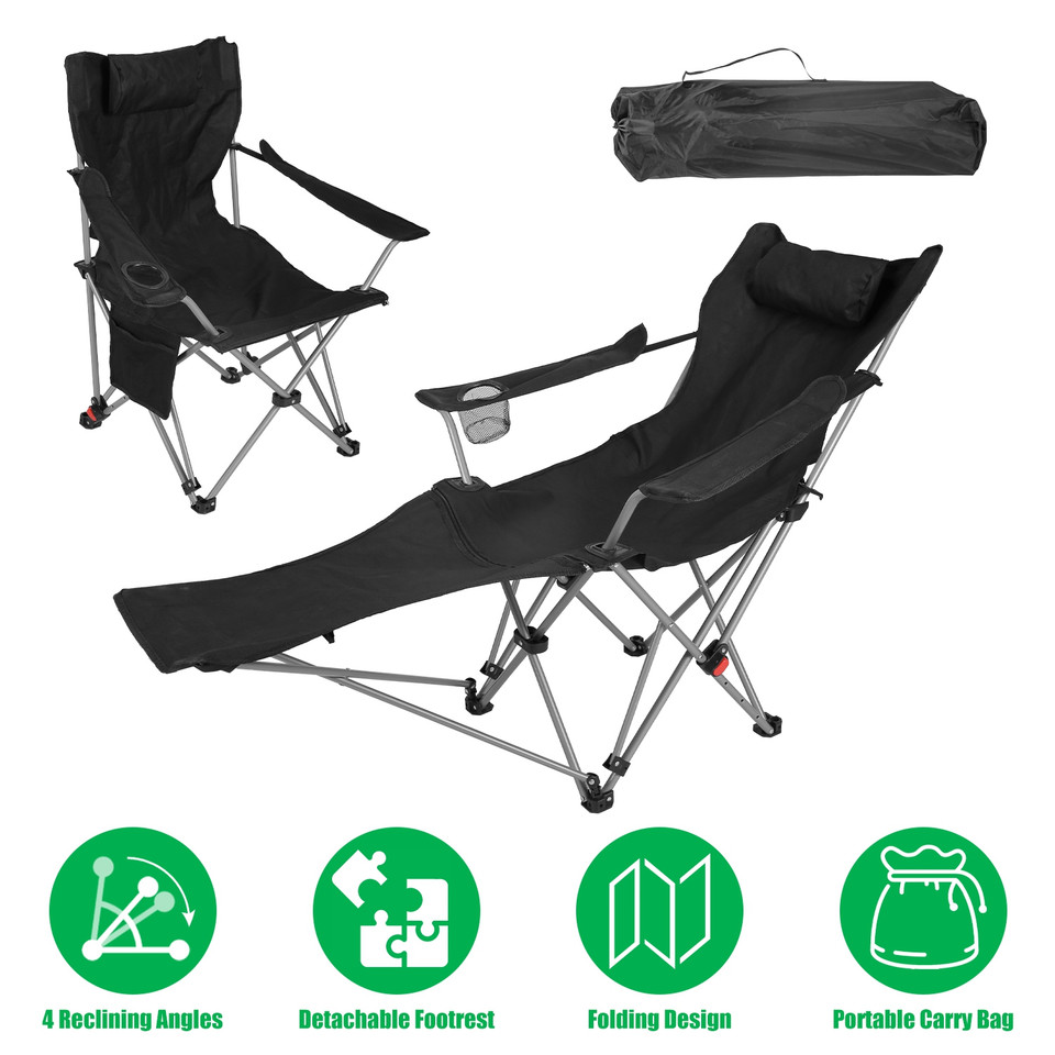 Reclining Camping Chair with Footrest product image