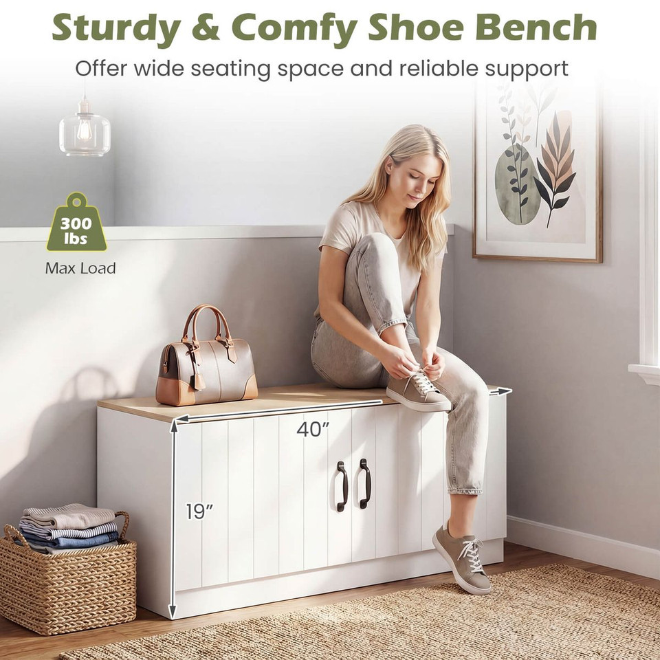 2-Door Shoe Bench  product image