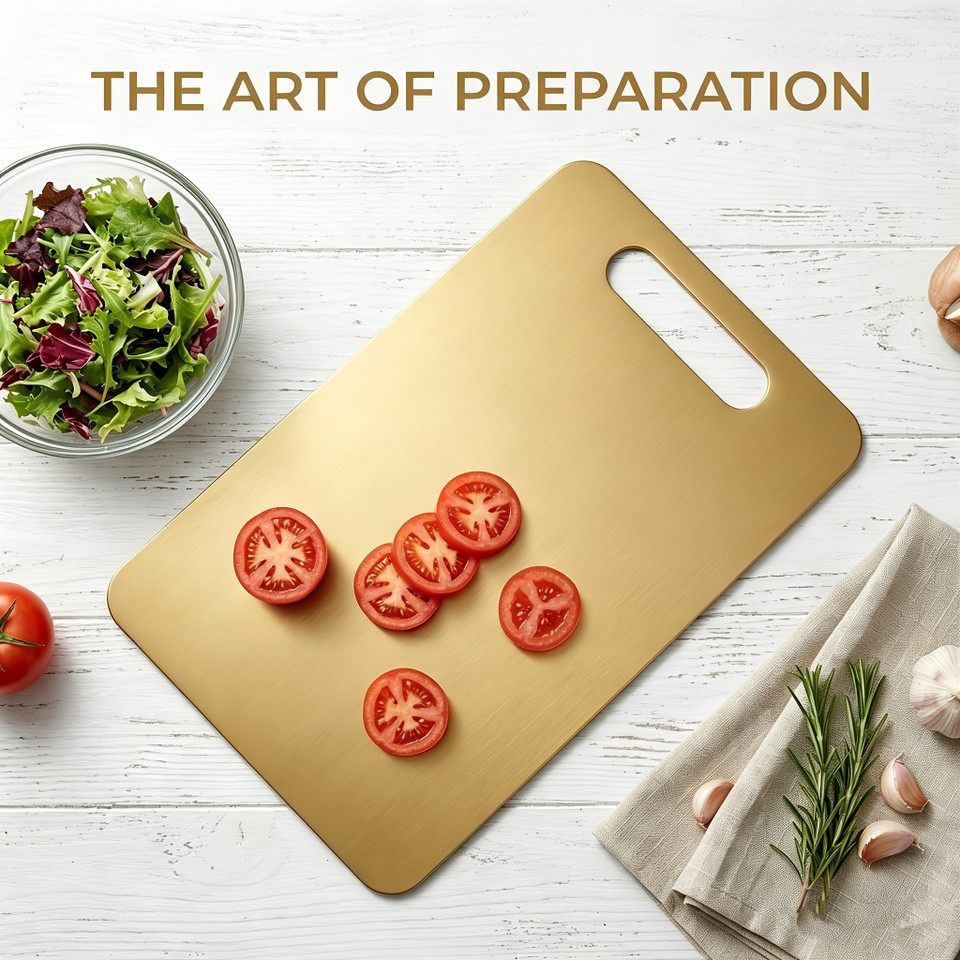 Gold Tone  Non Slip Countertop Chopping Board product image