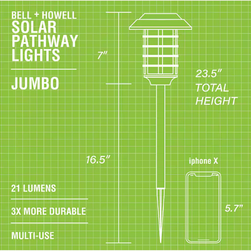 Bell + Howell Solar Powered Pathway Lights (2-Pack) product image