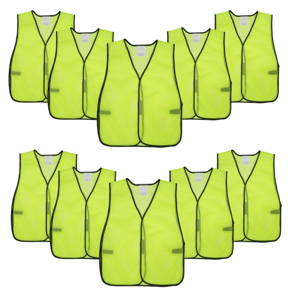 High Visibility Lime Safety Vest (10-Pack) product image