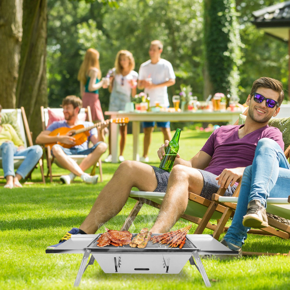 3‑in‑1 Portable Charcoal Grill product image
