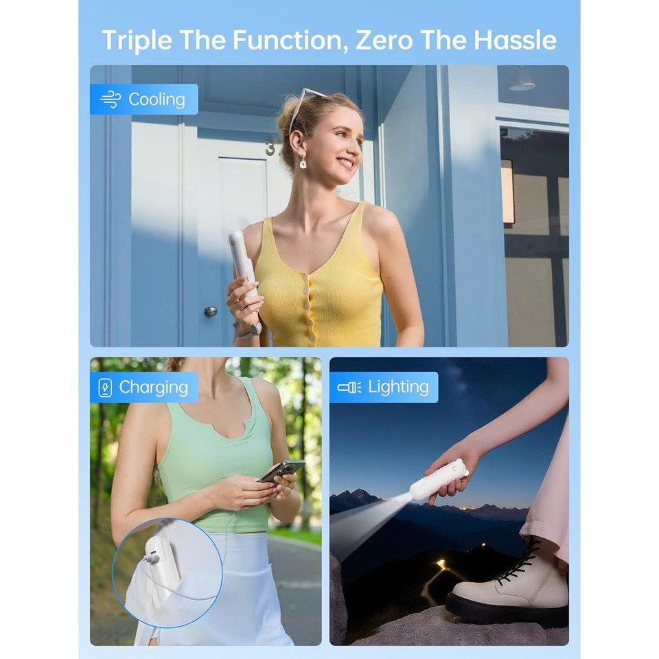 3 in 1 Handheld Mini Fan (2-Pack) product image