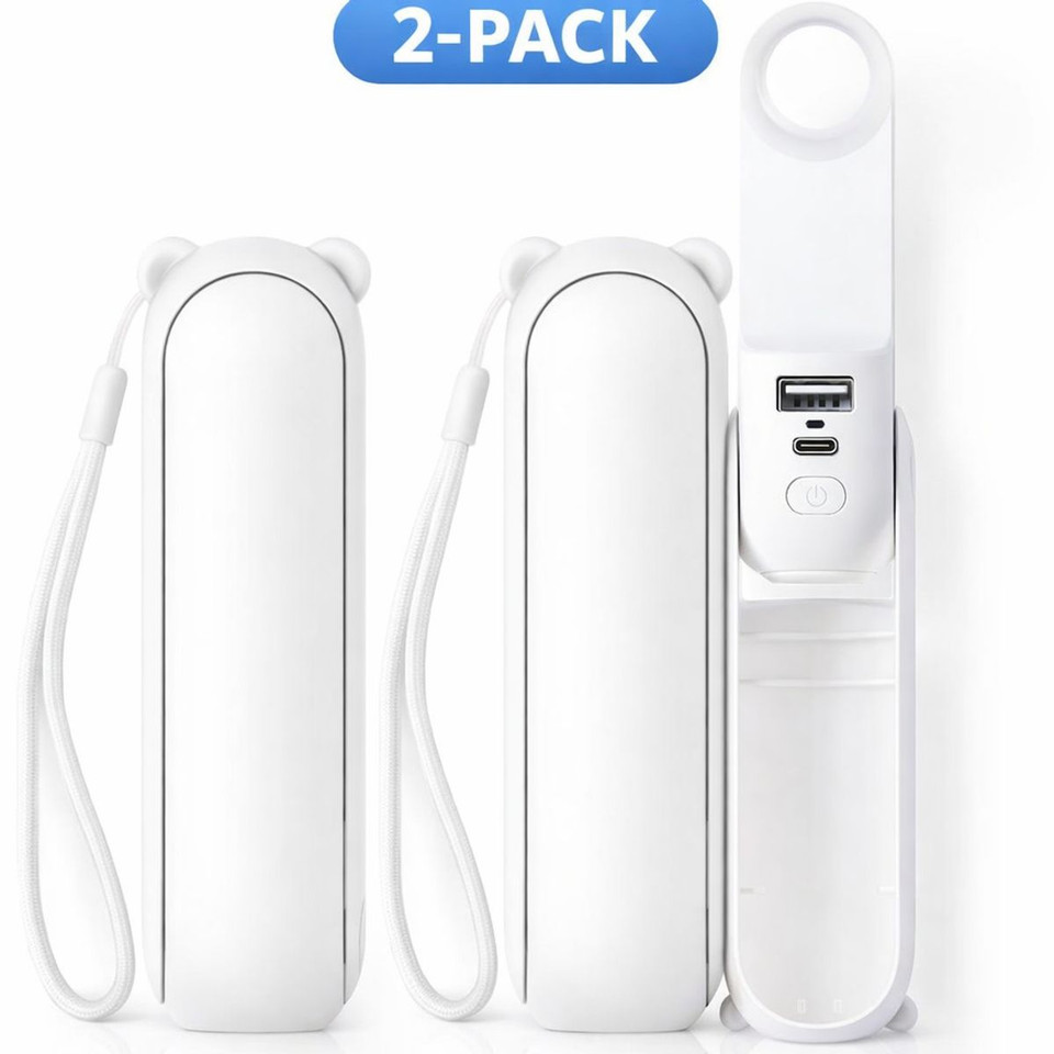 3 in 1 Handheld Mini Fan (2-Pack) product image