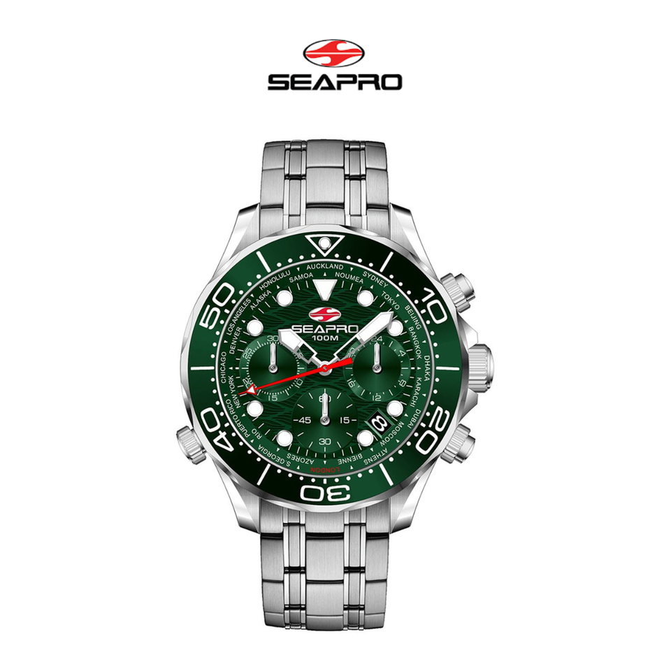 Seapro Men's Mondial Timer Green Dial Watch product image