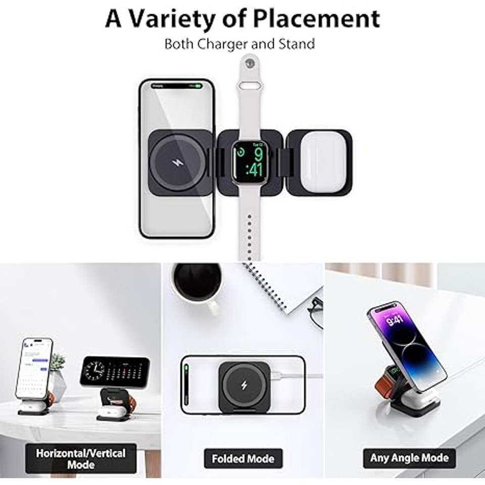  3 in 1  Foldable Wireless Charger product image