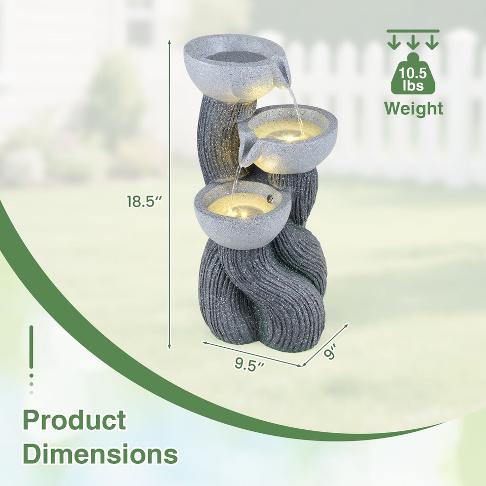 3-Tier Outdoor Water Fountain  product image