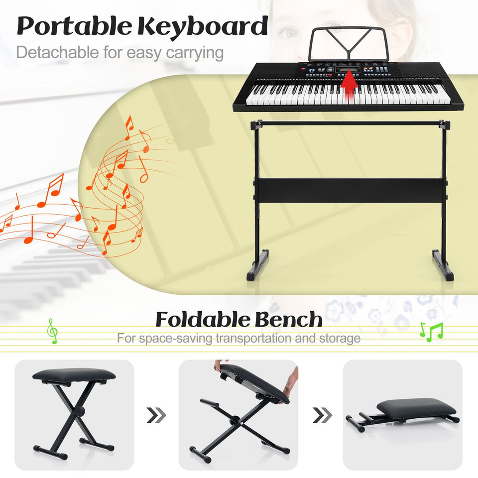 61 Key Portable Electronic Keyboard product image