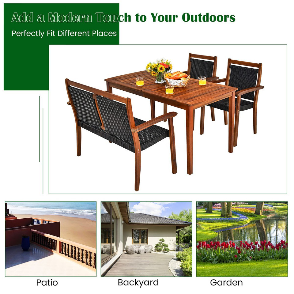 4-Piece Patio  Rattan Dining Furniture Set  product image