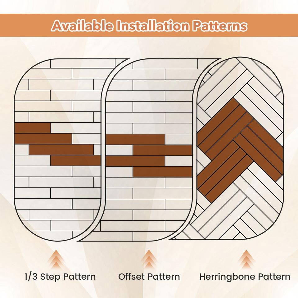 Waterproof Vinyl Floor Tiles (24 or 48-Pack) product image