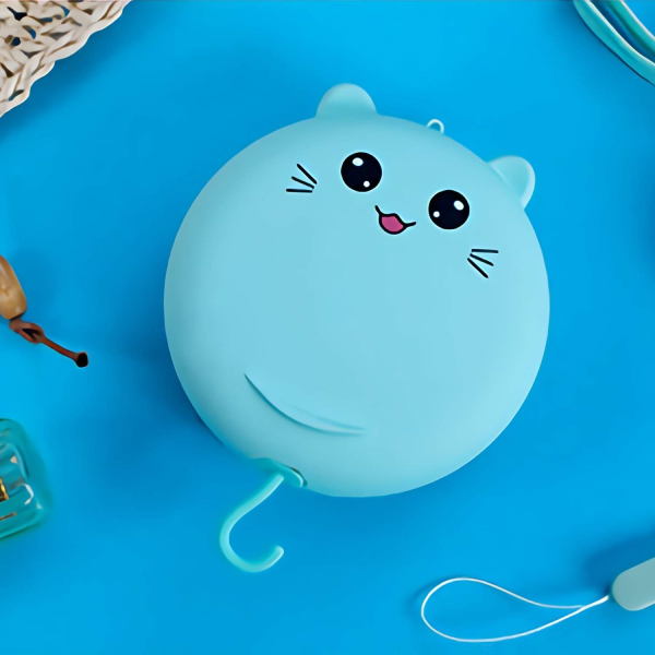 Lucky Cat Portable Personal Fan and Handheld Make Up Mirror product image