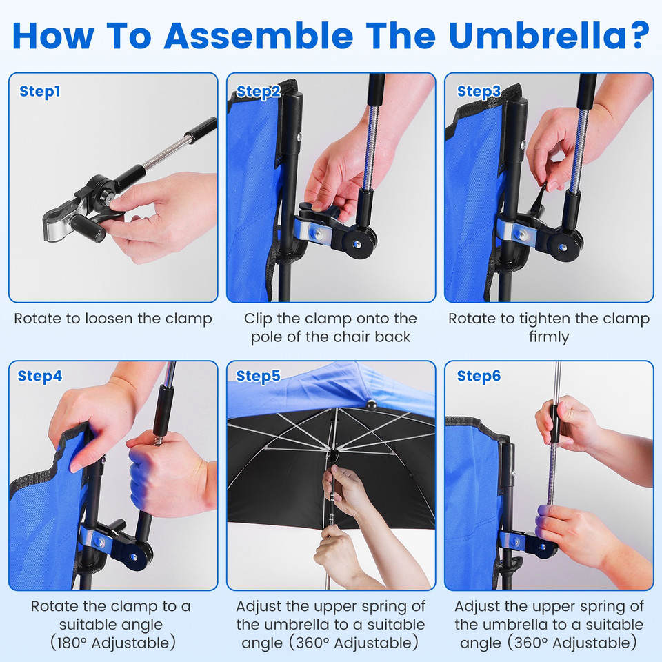 Portable Camping Chair with Sun Umbrella product image