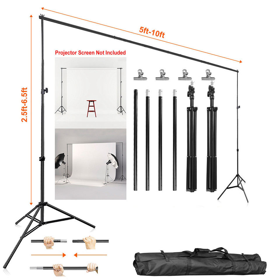 Large 6.5' x 10' Photography and Video Studio Backdrop Stand product image