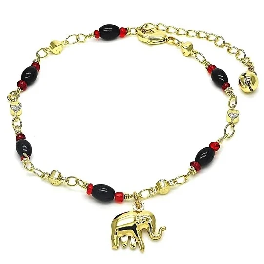 18K-Gold-Plated Azabache Protection Charm Bracelet product image