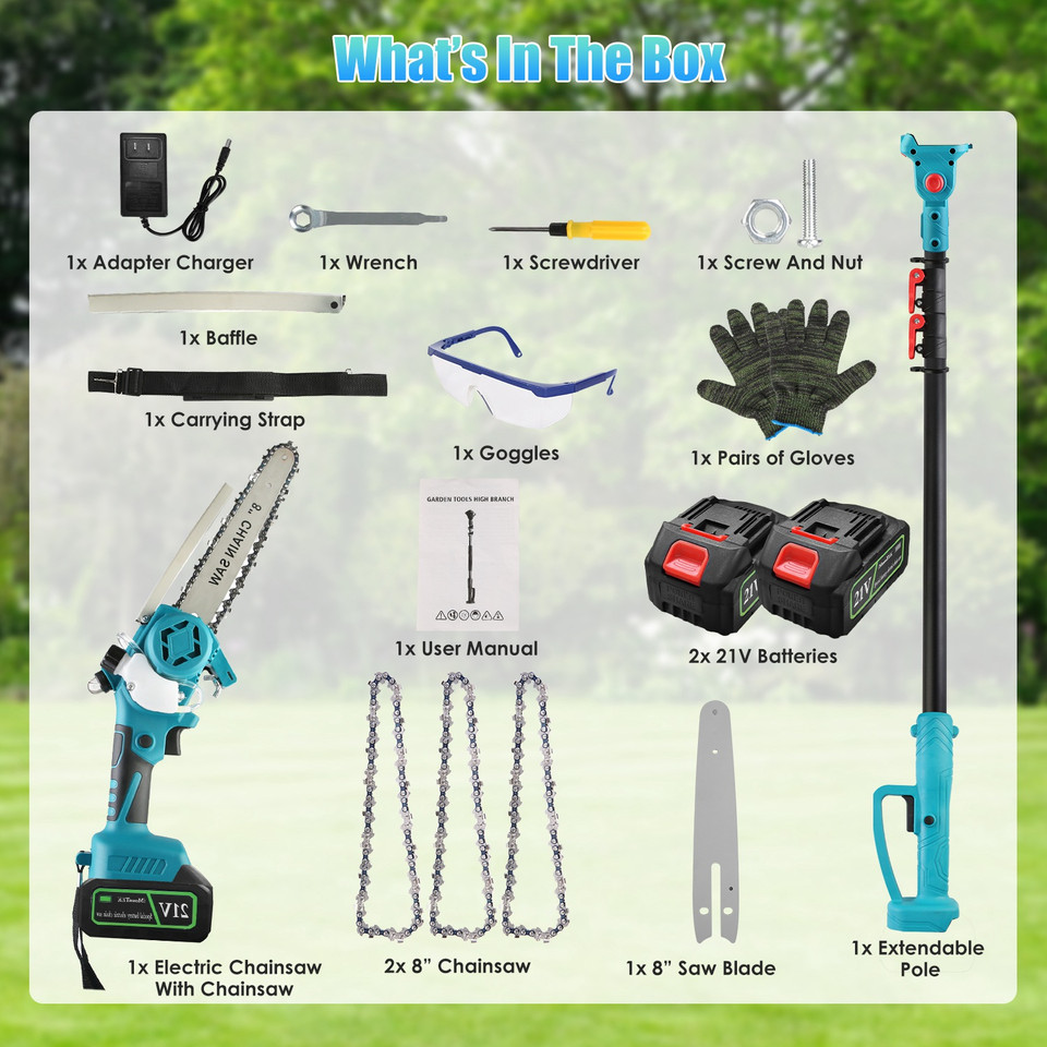 2-in-1 Cordless Pole Saw & Chainsaw product image