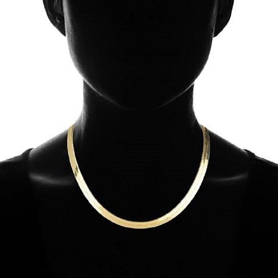 14K-Gold-Plated Flat Herringbone Chain product image