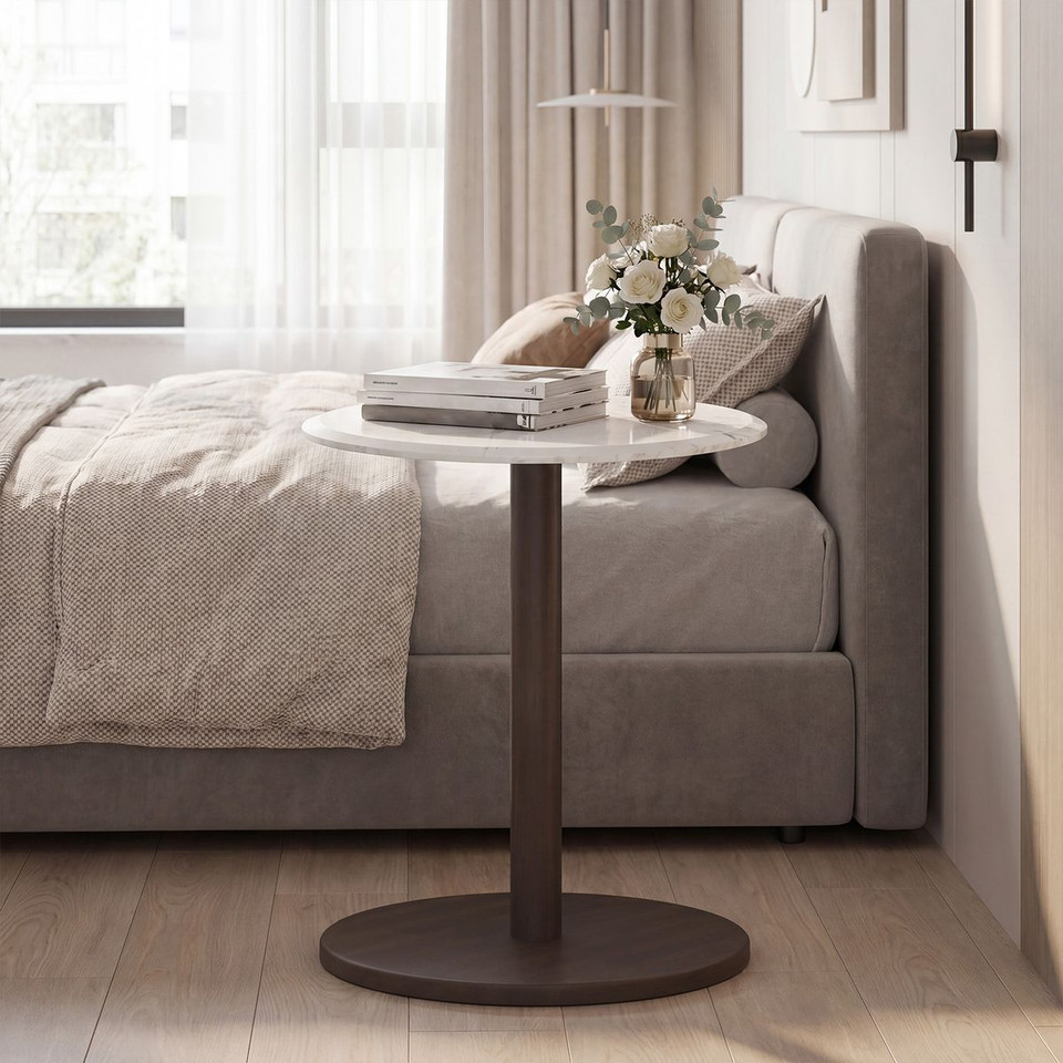 Round Marble Side Table (1- or 2-Pack) product image