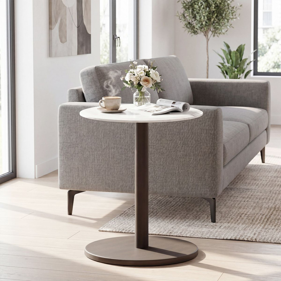Round Marble Side Table (1- or 2-Pack) product image