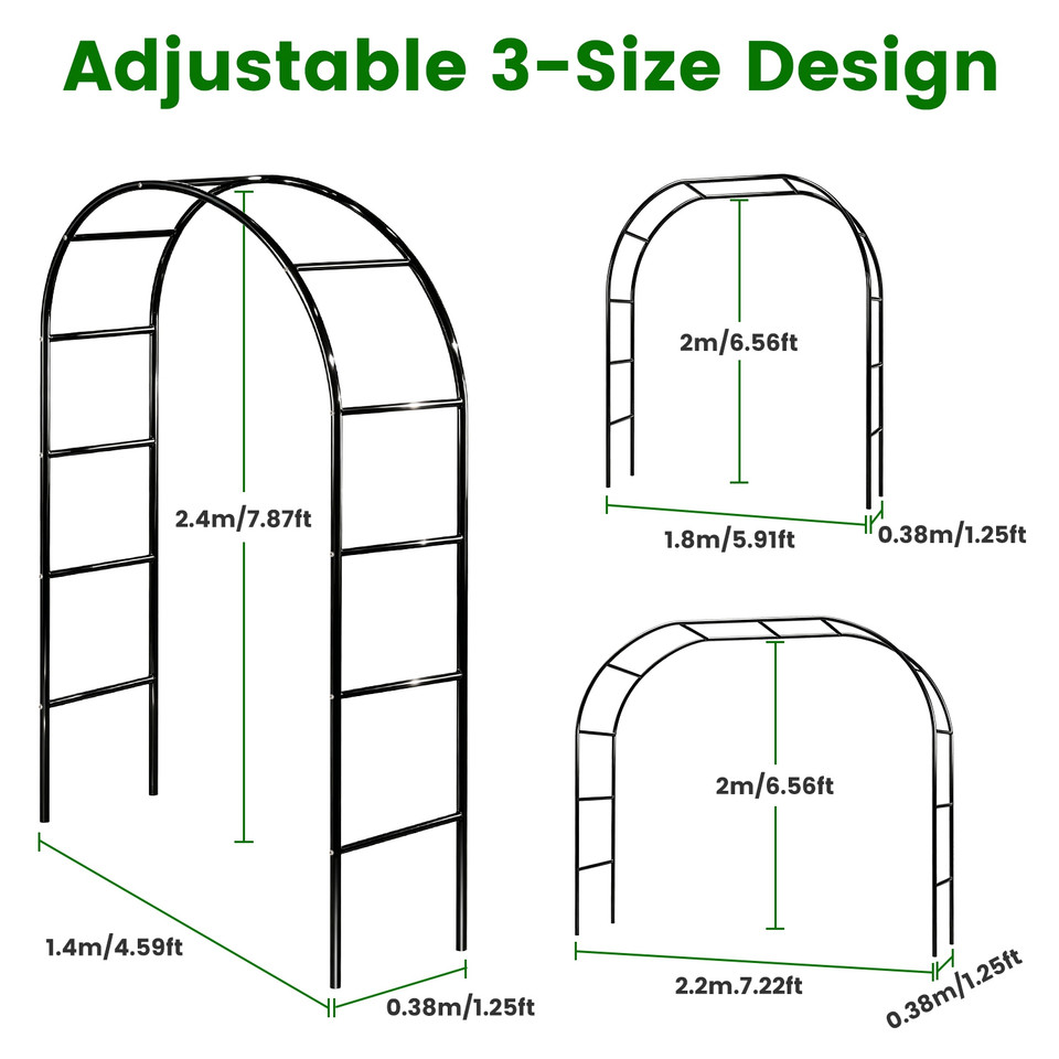 Adjustable Metal Garden Arch (1- or 2-Pack) product image