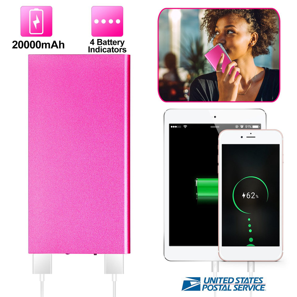 20,000mAh Power Bank with Dual USB Ports & LED Flashlight product image