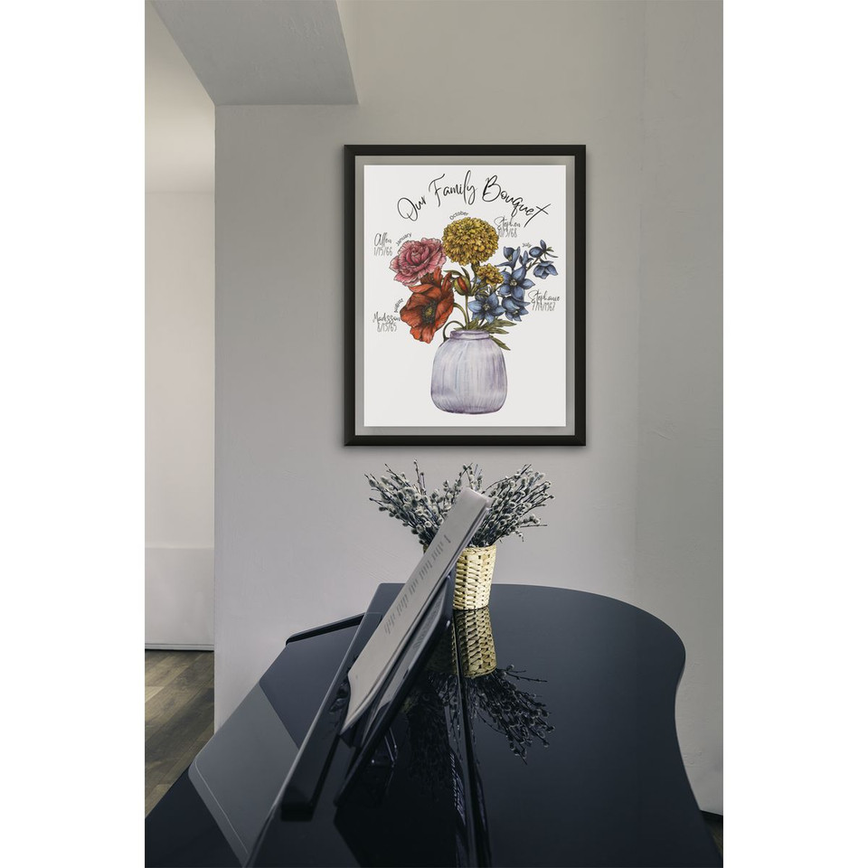 Personalized Family Flower Bouquet Print product image