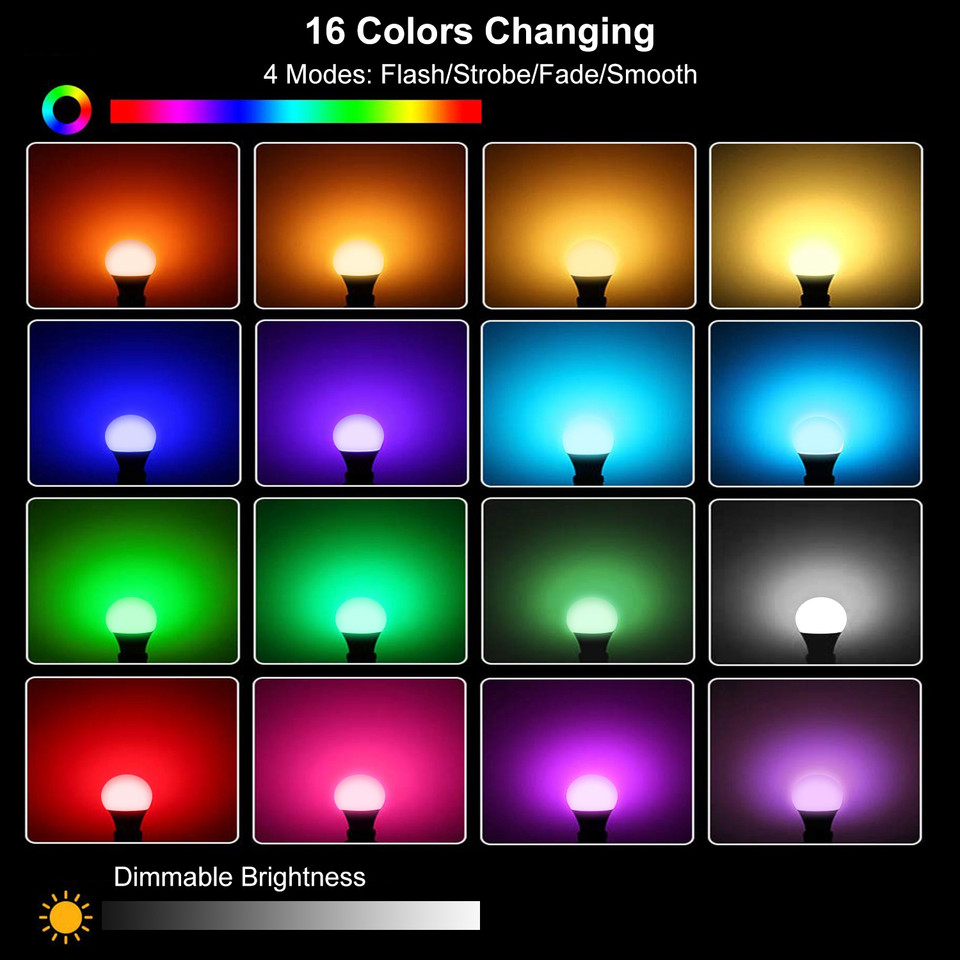 RGB LED Light Bulb with Remote product image