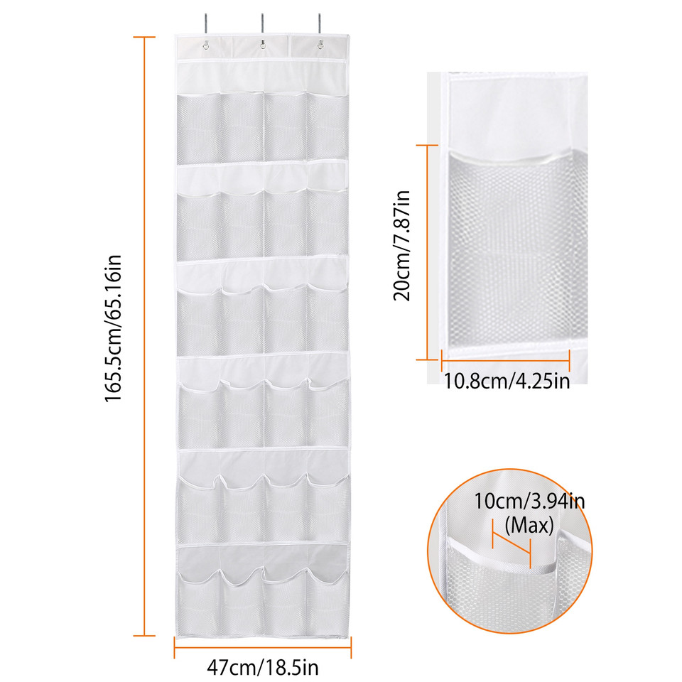 24-Pocket Over-the-Door Shoe Rack product image