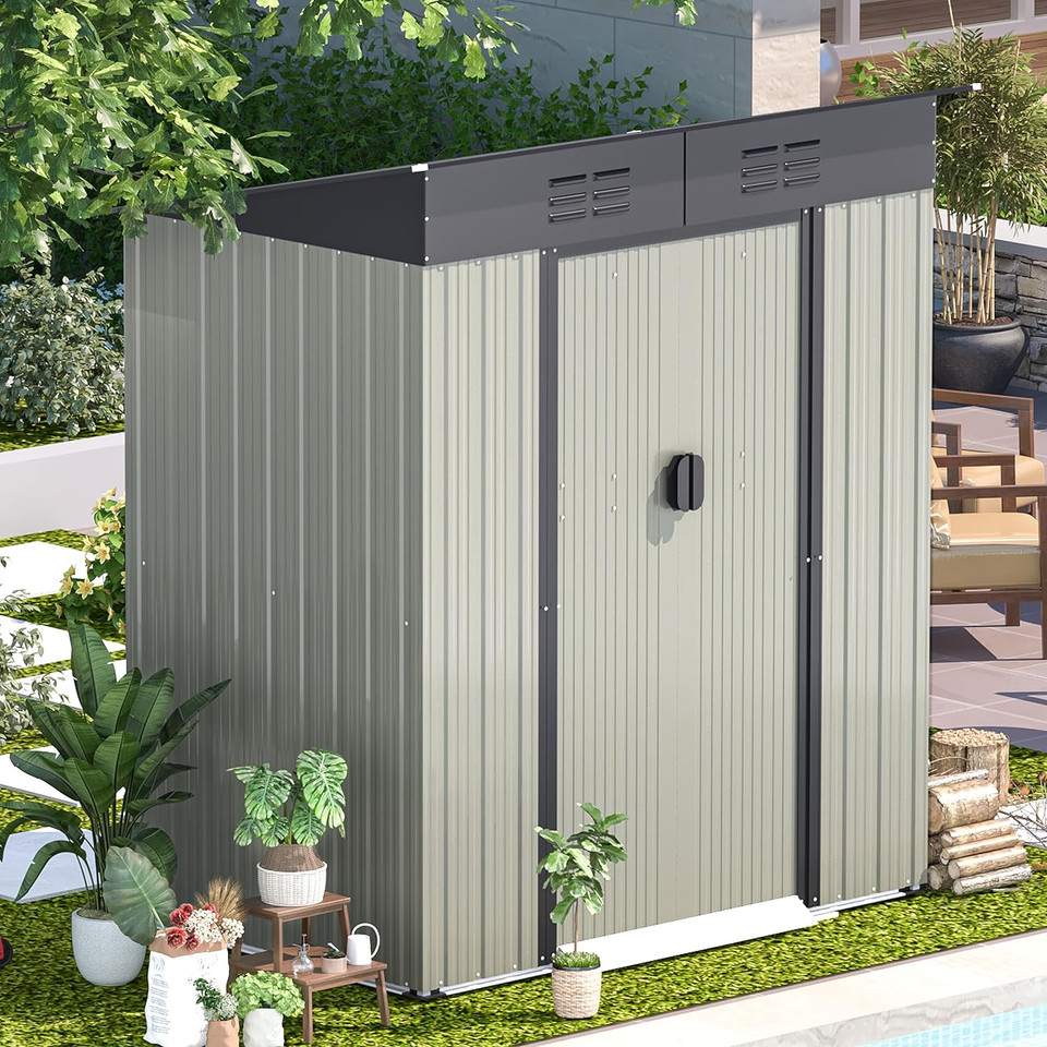 Small Outdoor Storage Tool Shed with Sliding Door  product image