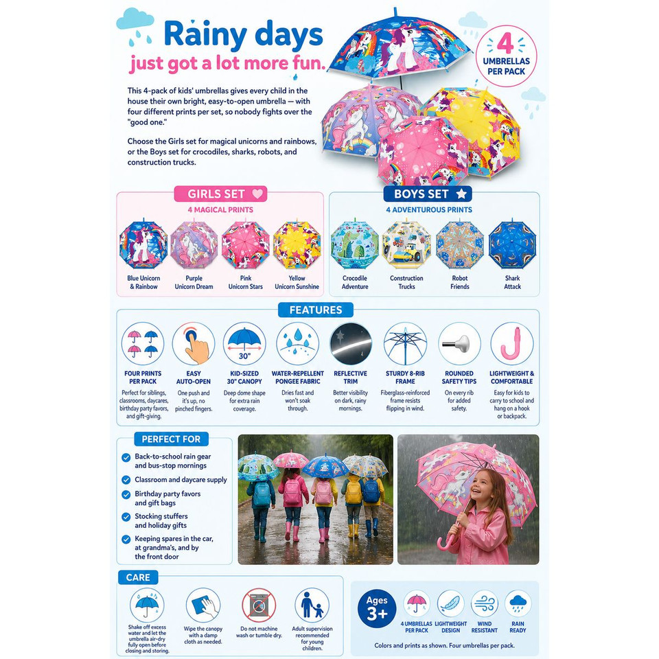 Kids' Umbrella (4-Pack) product image