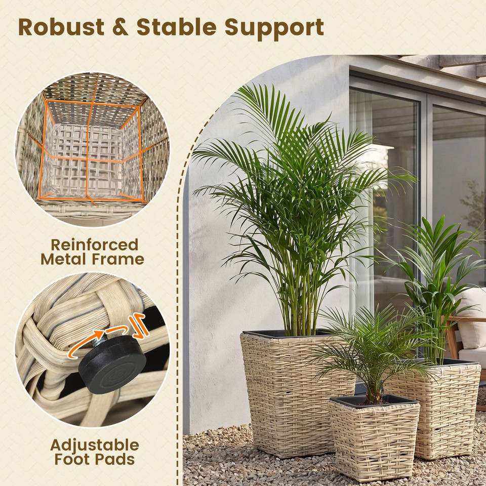 Tapered Rattan Planters (Set of 3) product image