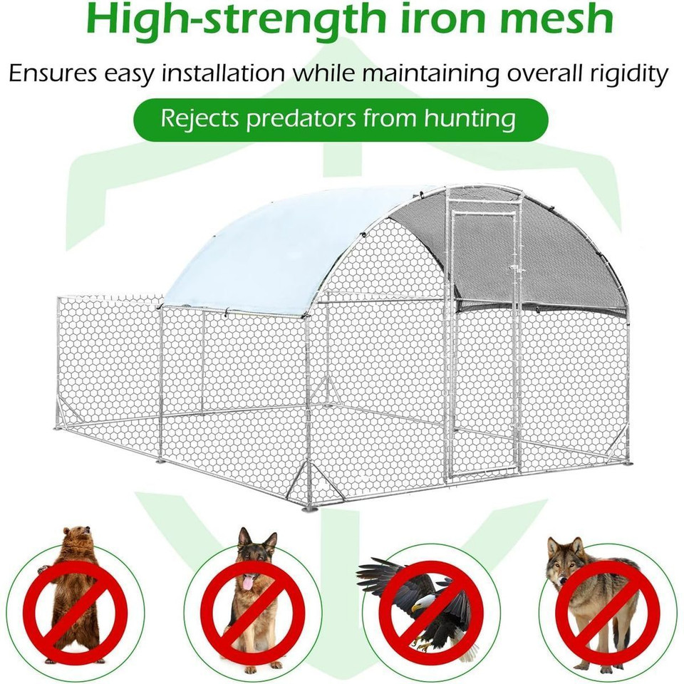 130 Sq.Ft. Large Dome Walk-in Chicken Cage product image
