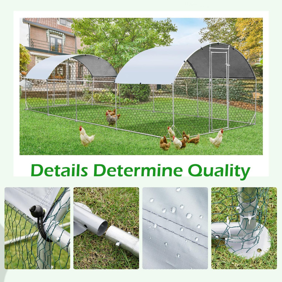 196 Sq.Ft Large Dome Walk-in Metal Chicken Cage product image