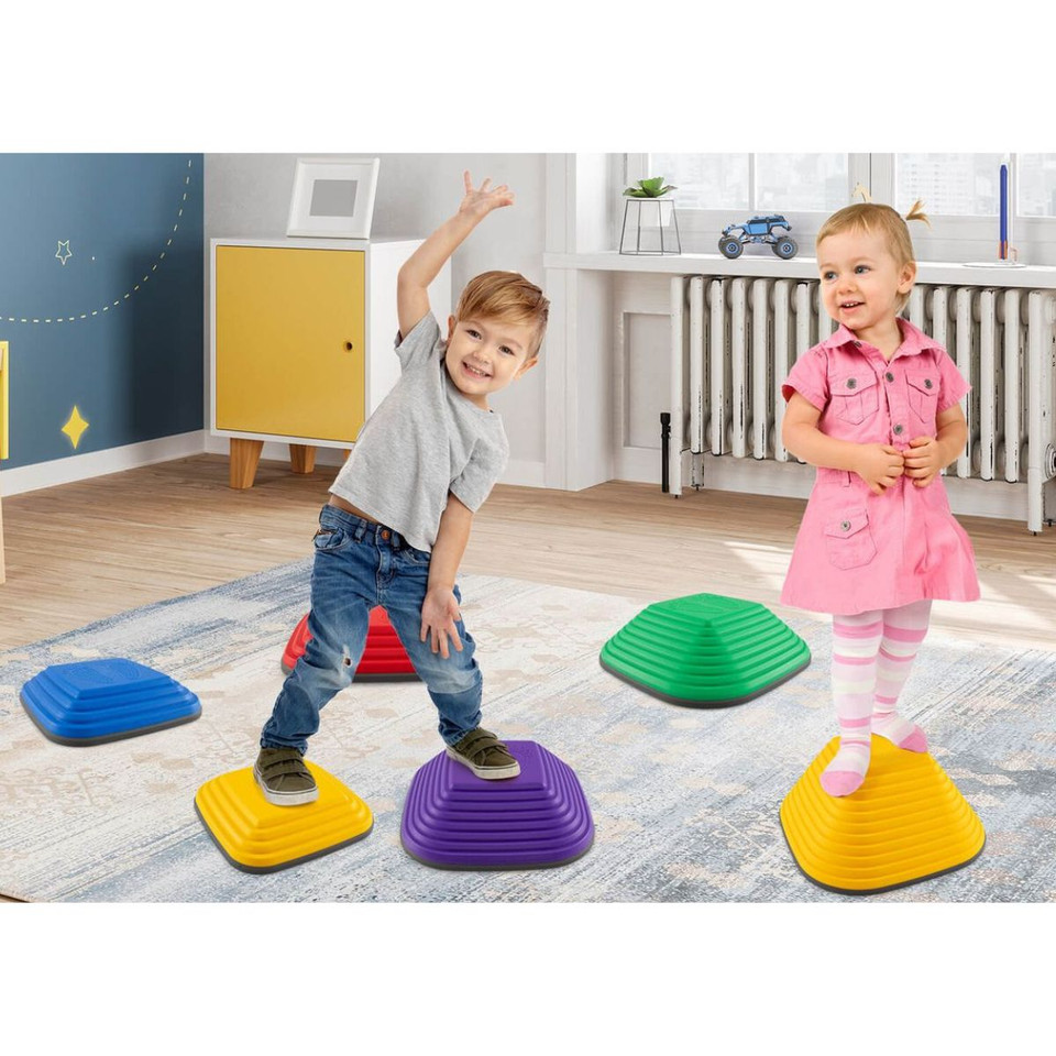 6-Piece Kids Stepping Stone Square Balance Blocks for Indoor/Outdoor product image