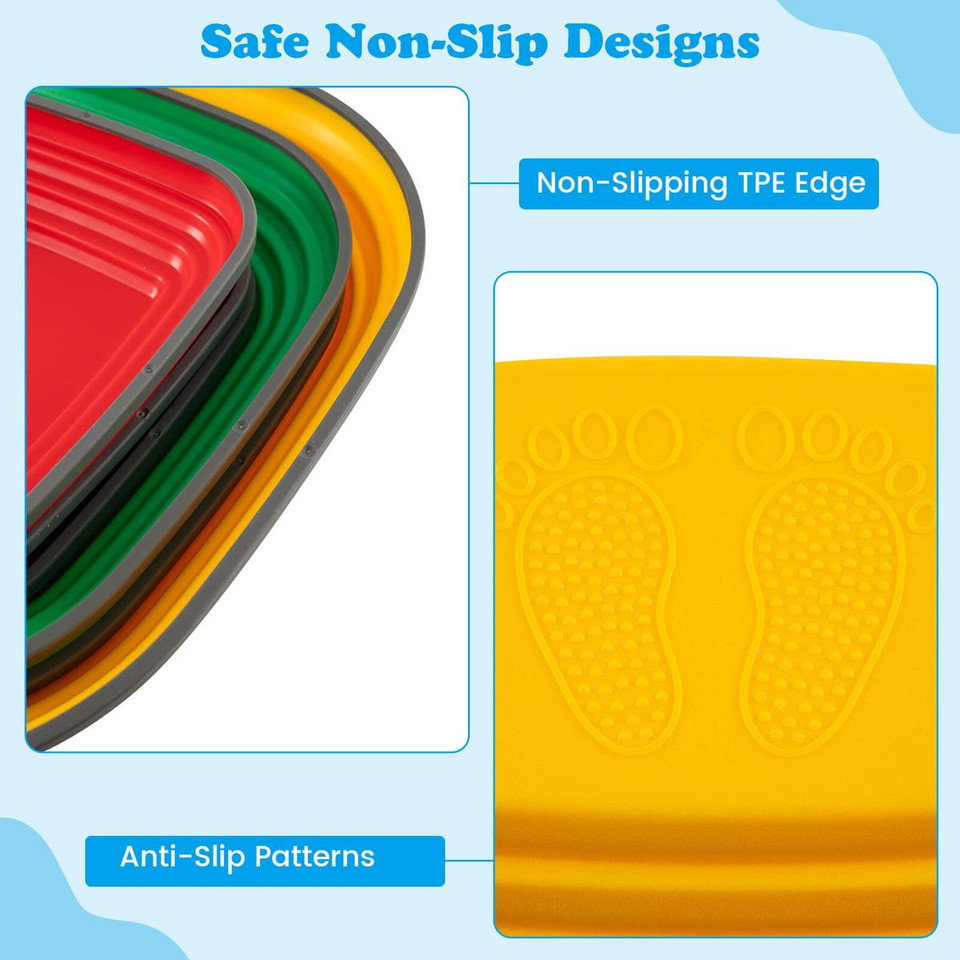6-Piece Kids Stepping Stone Square Balance Blocks for Indoor/Outdoor product image
