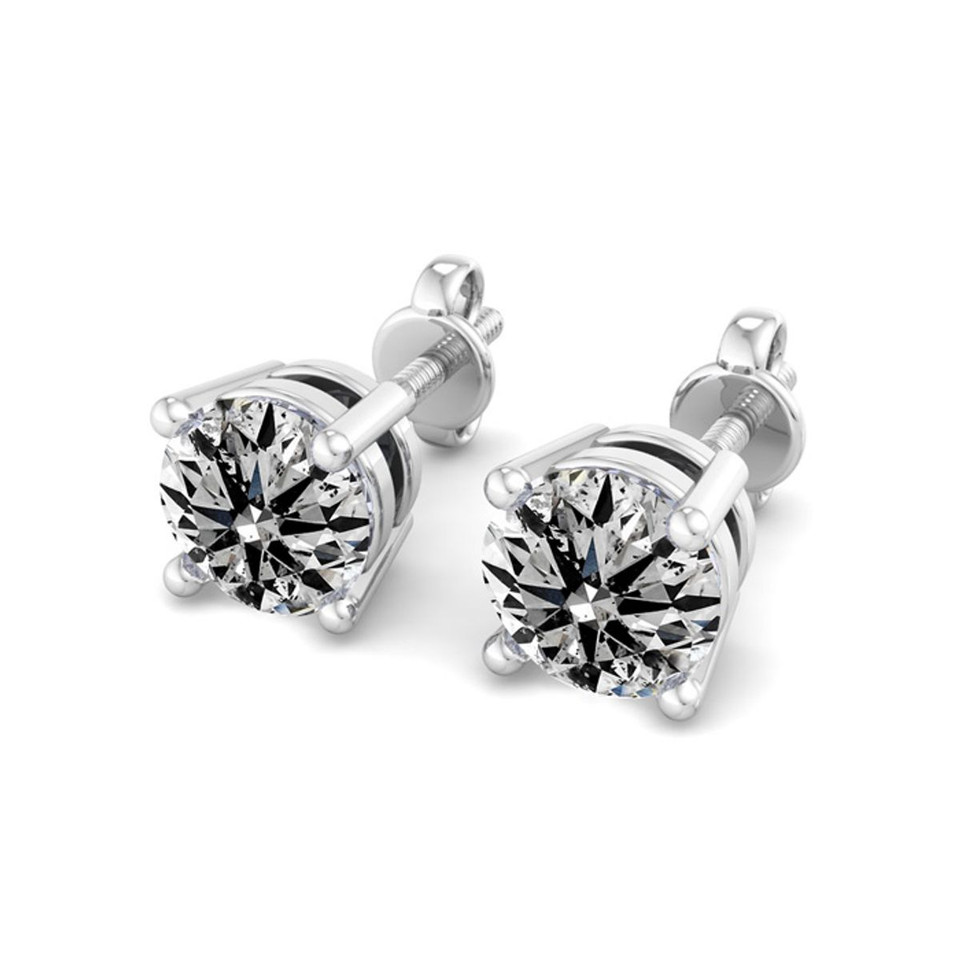 2 Carat Lab Created Diamond Earrings, VS Clarity In 14K Gold product image